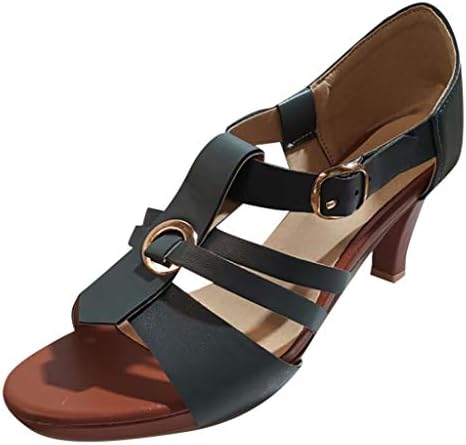 Haalife◕‿ Women's Strappy Heels Dress Sandals Ankle Strap Low Wedge Sandal Prom Party Evening Wedding Elegant Shoes