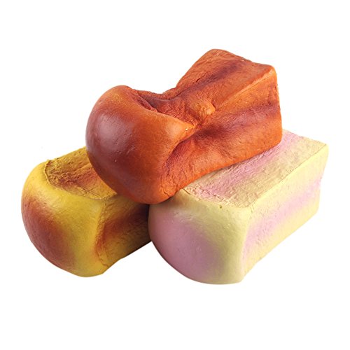 Vipe Slow Rising Squishies Slice Jumbo Squeezing Bread Toy Cream Scented Slow Rising Hand Wrist Toy Color Random (Big Bread) - Thumbnail 6