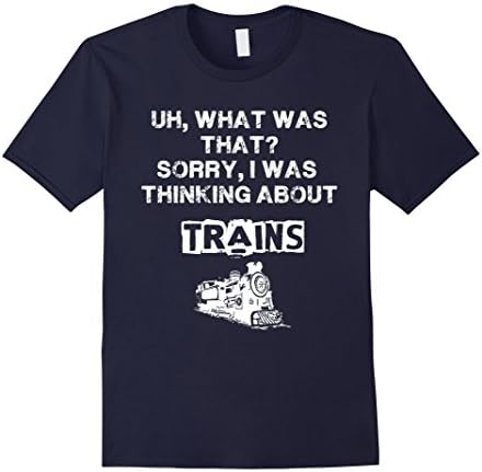 Men's Funny Locomotive Engineer Shirt - Railroad, Train Mechanic Large Navy