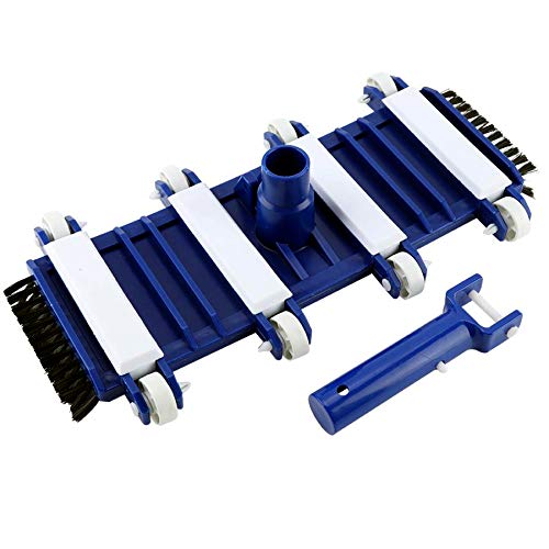 WEAREWE Pool Vacuum Head 14inch with Wheels&Side Brushes Universal Swimming Pool Cleaner, for Inground Pools, Cleaning Suction Spa