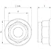FullerKreg (Pack of 10) M8 x 1.25 DIN 6926 Hex Flange Nylon Insert Lock Nuts, 18-8 Stainless Steel 304, Bright Finish