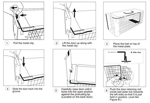 Faicuk Heavy Duty Squirrel Trap Chipmunk Trap and Other Similar-Size Rodents - 16" x 6" x 6" - Thumbnail 6
