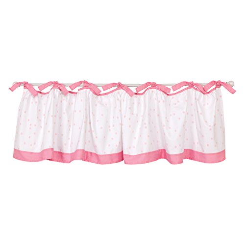 Trend Lab Swans Window Valance/Curtain/Covering, White/Pink