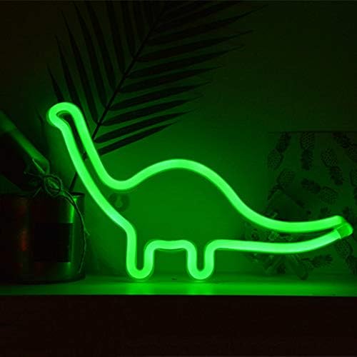 belupai LED Neon Dinosaur Sign, 31x18.5x2 cm, Plastic, USB & Battery Operated, Wall Mountable, Bedroom & Party Decor - Image 4