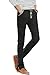 Harrms Mens Slim-Tapered Flat-Front drawstring linen Casual Pants