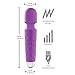 London Luxury BRRC303 Powerful Wand Personal Cordless Massager, 20 Modes and 8 Speed Patterns, USB Rechargeable, Purple