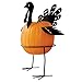Collections Etc. Metal Turkey Pumpkin Holder, Pumpkin Stand with Base Decor 5 Pcs