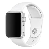 Zyra Sport Band for Apple Watch 38mm S/M, Soft Silicone Strap Replacement iWatch Bands for Apple Watch Sport, Series 3, Series 2, Series 1 White