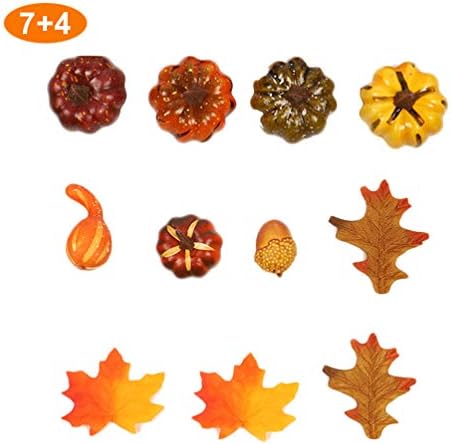 Halloween Mini Artificial Pumpkins and Gourds Maple Leaves Pine Cones Acorns Decoration