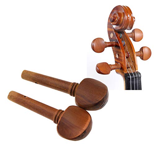 Creative-Idea 4pcs Violin Fiddle Tuning Peg Set 4/4 Size Wooden Replacement Jujube Wood