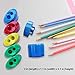 HILELIFE Pencil Sharpener - 6 Pack Pencil Sharpener Manual, Number 2 Pencils Drawing Pencils Colored Pencil Sharpeners 2 Holes Hand Held Pencil Sharpener for Kids