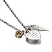 AMIST God Has You in His Arms Cremation Urn Necklaces for Ashes Keepsake with Birthstone and Memorial Angel Wing includes Ash Filling Tool Kit