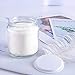 12 pack 4oz 120 ml Empty Clear Glass Cosmetics Jars bottles with White Inner Liners and black Lids.Glass Round Jars Prefect for Cosmetics and Face cream Lotion.