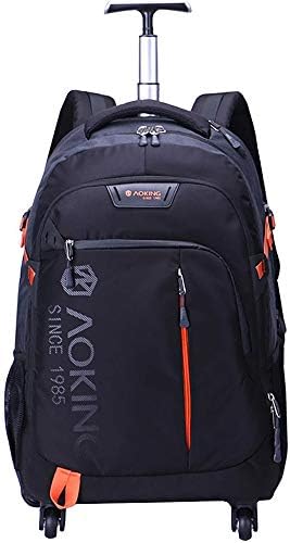 BMHFF Freewheel Wheeled Laptop Backpack, Lightweight Waterproof Rolling School College Bag Business Travel Backpack Carry-On Bag Perfect for Men and Women