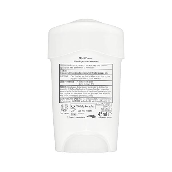 Sure-Women-Maximum-Protection-Confidence-3x-stronger-sweat-protection-Anti-perspirant-Cream-Stick-for-96-hour-protection-45-ml Sure Maximum Protection Confidence 96h protection deodorant Anti-perspirant Cream Stick for 3x stronger* sweat…