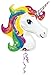 Single Source Party Supplies Rainbow Unicorn Shape Mylar/Foil Balloon