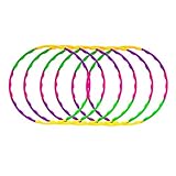 Enchanted Mango Snap Together Detachable Kids Hula Hoop for Playing, 32-Inch (Pack of 6)