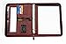 Executive Office Solutions Professional Business Padfolio Portfolio Briefcase Style Organizer Folder with Handles Notepad and 3 Ring Binder Synthetic Leather – Brown (F044)