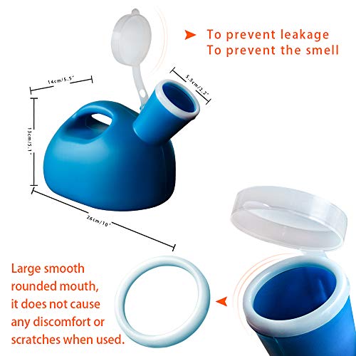 Urinals for Men 2000 ml/66 oz Portable Male Urinal Urine Collection Container for Adults/Large