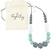 Image 1 - The Original Baby Teething Necklace for Mom, Silicone Teething Beads, 100% BPA Free (Gray, Mint, White, Gray)
