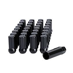 DYNOFIT 14mmx1.5 Wheel Lug Nuts, 32x Black M14x1.5