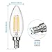 Candelabra LED Filament Bulbs 40W Equivalent, 3000K Soft White Chandelier B11 LED Bulb E12 Base Decorative Candle Light Bulb, Pack of 6