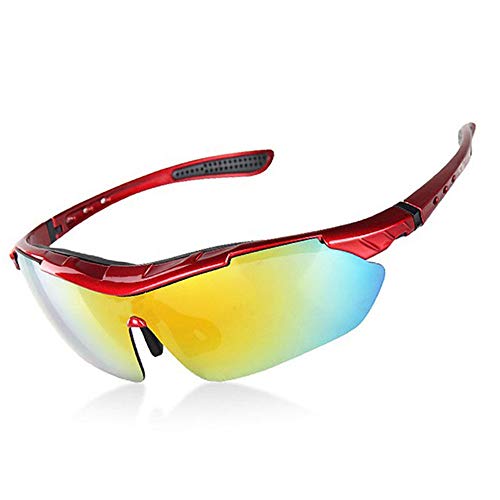 Ouqian Fahrradbrillen Sonnenbrille Radsport Sportbrille Schutzbrille Polarisationsbrille Set Nachtsichtreitspiegel…