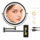 Bufccy Wall Mounted Makeup Mirror, 1X/10X