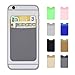 AxPower Cellphone Credit Card Holder 3M Adhesive Stick on Wallet Lycra Cell Phone Cash Pouch for iPhone 7 Samsung S8 S8 Plus (Space Gray)