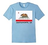 Men's Souvenir Sacramento California T-Shirt 2XL Baby Blue