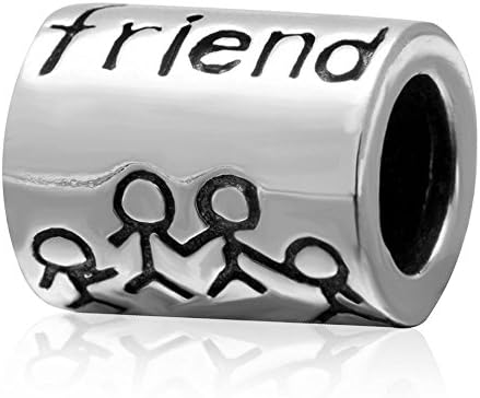 Best Friend 925 Sterling Silver Bead Fit European Brand Charms (#6)