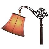 Upgradelights Tan 12 Inch Leather Bell Lamp Shade with Uno Fitter
