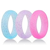 Women's Silicone Wedding Ring Band Designs Jelly color for Comfort Fitness Exercise Active Women