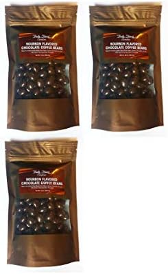 Dark Chocolate Bourbon Coffee Beans using Woodford Reserve Bourbon. (3 pack)
