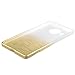 Xcessor Transition Color Flexible TPU Case for Microsoft Lumia 950 XL. With Gradient Silk Thread Texture. Transparent / Gold
