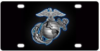 USMC United States Marine Corps Marines Semper Fi Metal License Plate Frame (New) 12" X 6"
