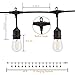 Joddge Outdoor String Lights LED 2 Pack 48ft 15 Sockets 32 Bulbs (2 Spare Bulbs and Zip Ties) for Patio Garden Yard Deck Cafe Weatherproof Commercial Grade [UL Listed]