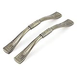 128mm Agujero Centro Con Relieve Manillas Tiradores Puerta Pomos Tono Bronce 2 Piezas