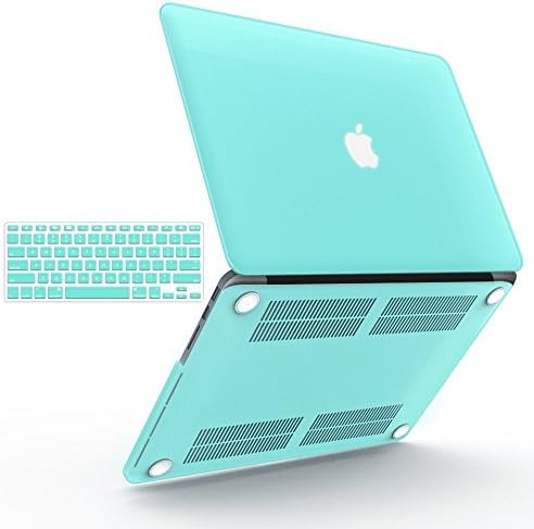 iBenzer Basic Soft-Touch Series Plastic Hard Case &amp; Keyboard Cover for Apple Old Macbook Pro 13-inch 13'' with Retina Display A1425/1502 (Teal)