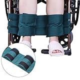 Fushida Wheelchair Leg Straps, Restraint Footrest for Wheelchair, Medical Foot Support Belt - High Quality Cloth Legs Belt for Disabled Elderly(Green, FYH141)