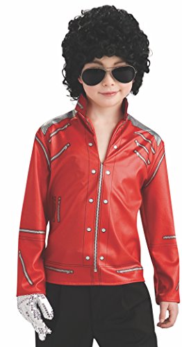 Michael Jackson Child's Value Red Beat It Zipper Jacket Costume Accessory, Large