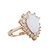 ZIS New Design White Fire Opal Water Drop 18K Gold Plated CZ Stone Engagement Jewelry Rings (8)