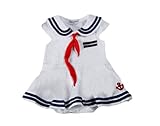 6-24m Baby Toddler Navy Sailor Short Sleeve Girl Dress