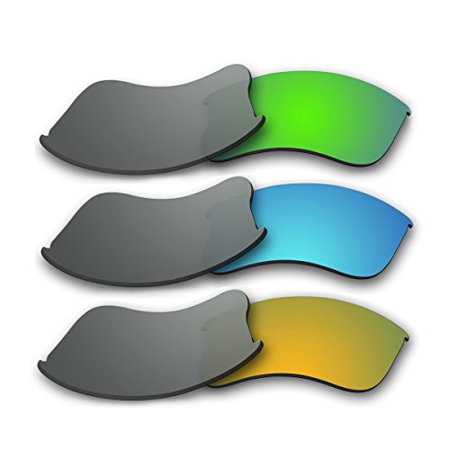 3 Pair Replacement Polarized Lenses for Oakley Flak Jacket XLJ Pack P5