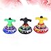Yeahibaby 3-Pack LED Light Up Flashing UFO Spinning Tops Flashing Music Gyro(Random Color)