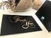 Nakanda Thank You Cards, Pack of 100 Bulk Thank You Notes with Self Seal Envelopes for Weddings, Business, Bridal & Baby Showers, 5.8 x 4.1 inches Personalized Greeting Cards (Black & Gold)