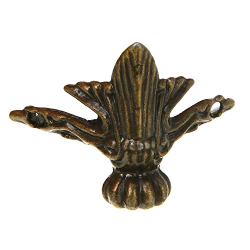 VintageBee 10 PCS Antique Brass Wood Case Jewelry Chest Storage Box Feet Leg Corner Protector