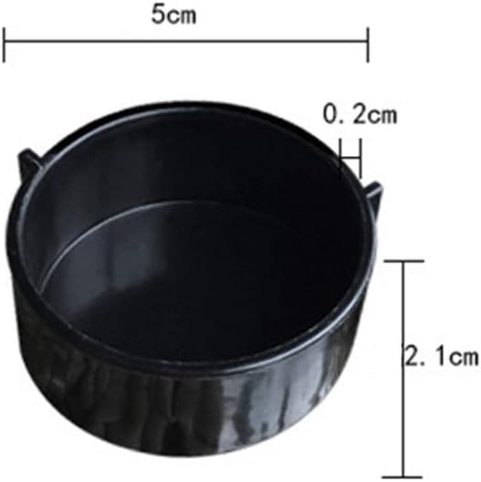 10pcs Reptile Water Bowl Gecko Food Dish Feeder Round Water Feeder Plastic Feeder Cups for Tortoise Snake Spider(Random Color) - Image 3