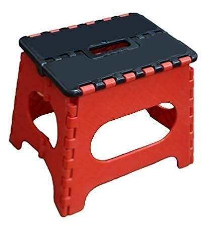 Trady Portable Non Slip Folding Step Stool, Holds up to 250 lbs, Colour and Design May Vary