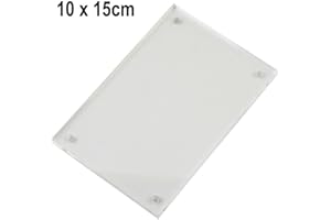 Transparent Acrylic Photo Frame Magnetic Poster Display Stand, 3+3mm Thick, 10x15cm
